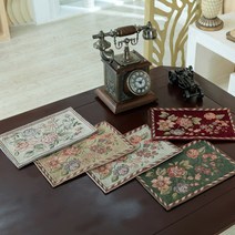 전화기 받침 매트 비디오 식탁 다용도 패브릭 받침용 소품 패브릭천 콘솔 장식, 전화기받침매트(25x35)-3아이보리