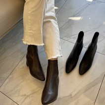 베이직 스틸레토 미들힐 앵클부츠 5.5cm