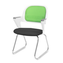 청심의자 알라딘 고정의자 화이트바디 패브릭 AF-700_WH, 투톤그린
