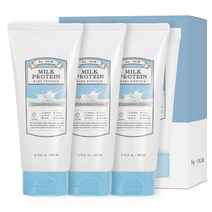 바이아우어 밀크프로틴 휘핑 클렌징 폼 베이비파우더향 200ml, 3개