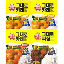 바로 부어 먹는!! 오뚜기 그대로 카레 짜장 혼밥 간편식 즉석식품, 5개, 그대로짜장200g