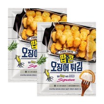 간편간식 겉바속촉 통살 대왕 팝콘 오징어튀김 400g 1+1 오징어볼 에어프라이어, 2개