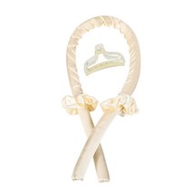 볼륨 물결 고데기 전기머리인두 롤브러쉬 오토롤링 heatless curling rod headband no heat hair curlers 리본 헤어 롤러 슬리핑 소프트 컬 바, 클립이 있는 샴페인, 협력사