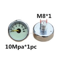 수중펌프 미니 페인트 볼 펌프 밸브 스레드 인치 미니 압력 게이지 스쿠버 압력계, m8x10맵