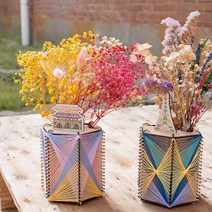 입체 스트링아트 만들기 세트 연필꽂이 실꿰기 나무, A타입