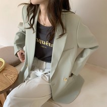 MIKILE 정장 재킷 여성용 디자인 감각 틈새 2022 봄과 가을 새로운 긴팔 더블 브레스트 기질 작은 양복