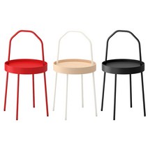 이케아 BURVIK 부르비크 보조테이블 블랙 38cm, 화이트