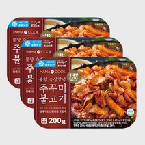 마마쿡 불향숙성양념 국내산 쭈꾸미불고기 볶음 200g x 4팩 쭈꾸미삼겹살 손질쭈꾸미 쭈꾸미맛집 캠핑요리 혼밥 쭈삼불고기, 200g X 4팩 = 800g