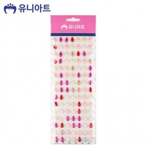 유니아트 비즈 스티커 12번, 혼합 색상, 10개