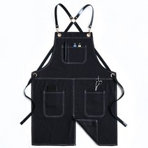 데님 앞치마 카페 바리스타 미용 사 실 애견 보육 교사 제과제빵 영업용 특이한 작업 카우보이 솔리드 데님, 06 2WQ-46456-002