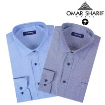 용감한부부 오마샤리프 긴팔와이셔츠 OEL30558 일반핏 스트라이프 도트 드레스셔츠 빅사이즈