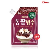 청우 패밀리 통 팥빙수 팥 750g 파우치 x8개 / 빙수 재료