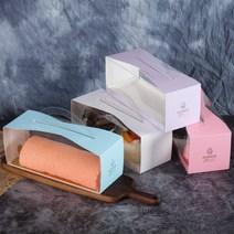 롤케익 캐리어 컵케익 조각케익 반달 투명손잡이 10매, 퍼플, 케이크판