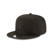 New Era 애틀랜타 브레이브스 뉴에라 블랙 온 9Fifty MLB 스냅백 조절식 모자 192093980984