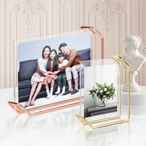 리브리움 탁상액자 가족사진 결혼 투명아크릴 틀 제작 - 2023968EA, 쿠팡 골드 소