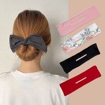 당고머리 밴드 5초 똥머리 와이어 올림머리 끈, 블랙