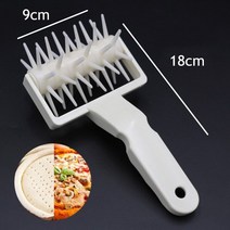 피자 롤링 핀 펀치 과자 롤러 핀 비스킷 반죽 파이 구멍 엠보싱 반죽 롤러 격자 공예 베이킹 요리 도구 1 개, 02 9x18cm