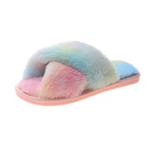에블 대박걸 솜사탕 엑스 크로스 보송 퍼 실내화 거실화 집들이 선물 겨울 여자 슬리퍼 4color