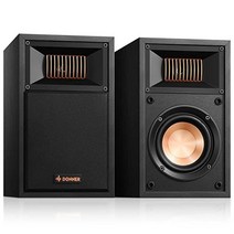 도너 패시브 북셀프 스피커 쌍 HiFi 홈 시어터/서라운드 사운드 시스템 고음질 하이파이시스템 시어터 인테리어, 블랙