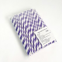 친환경 종이빨대 종이스트로우 보라색 (100개)1개, 1set, 100개입