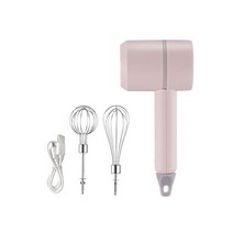 스파반죽기 밀가루 가정용 거품기 믹서 제빵 반죽기 무선 반죽 믹서기 USB 충전식 전기 밀크 쉐이커 3 단계 속도 조절 가능한 핸드 헬드 주방 가제트, [03] Pink, 한개옵션1