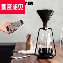 핸드드립 드리퍼 커피필터 라떼아트 초자 만남 고트스토리 스마트 3합 1 지나 스 핸드, 04 클래식블랙(앱 없음 전자저울)