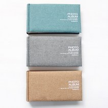 패브릭 포토앨범 포토북 사진앨범 사진첩 S 12x21cm (4x6/포켓식), 브라운