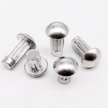 M2 M2.5 M3 M4 GB827 알루미늄 버튼 라운드 헤드 널링 생크 솔리드 리벳 라벨 명판용 직경 24mm 길이 310mm 100 개, 10mm