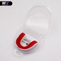 복싱 격투기 마우스피스 운동용 주짓수 농구 치아 보호기 마우스 가드 스포츠 권투 마우스 가드 치아 중괄호 럭비 권투 보호, 흰색-빨간색