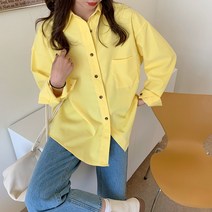 스웨이드 데일리 원포켓 여성 셔츠 남방 베이직 캐주얼룩 루즈핏