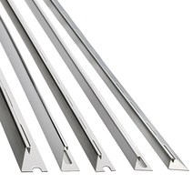 스텐 헤어라인 직사각 3mm 재료분리대(2.4M) 코너 몰딩 타일 비드 꼼꼼이, 3X8, 1개