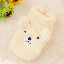 슈나우저 옷 강아지 올인원 산책룩 비숑 말티즈, 입체 곰 옐로우