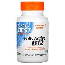 닥터스 베스트 Doctor’s Best 완전 활성 B12 1 500mcg 베지 캡슐 60정, 1개