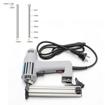 판넬 타카 에어 네일건 2 in 1 전기 네일러 알루미늄 합금 팁 네일 스테이플러 목공, 회색