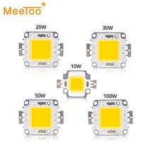 골든서퍼 차가운 온난 한 백색 10W 20W 30W 50W 100W LED 가벼운 모체 COB 통합 램프 칩 SMD DC 10V-32V DIY 투광 스포트라이트 전구, Warm White