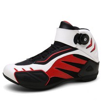 CAICHEN 라이더 스니커즈 라이더 신발 다이얼 오토바이숏부츠 오토바이부츠 바이크신발 JC-S890, 블랙 화이트 레드, 285mm (47)