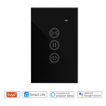 IOT 스마트 커튼 전동식 인공지능 라이프 tuya wifi 블라인드 스위치 롤러 셔터 모터 google 홈 alexa 음성 제어 연결된 집 엔진, 블랙 모델 4