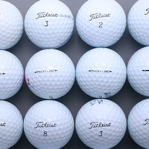 혼합볼 화이트 컬러 타이틀리스트 등 로스트볼 50알, 타이틀리스트 V1V1X혼합  A- 50알, 1개