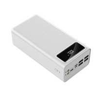 차량용 보조 배터리 점프 스타터 빠른 충전 3.0 전원 은행 80000mah 휴대용 대용량 충전기 디지털 디스플레이 외부 배터리 손전등, 하얀, 없음