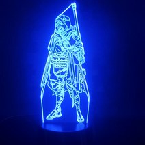 오버워치 3D 아크릴 스탠드 무드등 만들기 LED DIY 조명 취침등 집들이 선물, 블랙 7색 터치, 446 아나