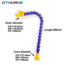 플라스틱 물 및 오일 냉각 호스 원형 평면 노즐 파이프 1 4 "3 8" 2 "BPS 수나사, Flat-600MM_1/4