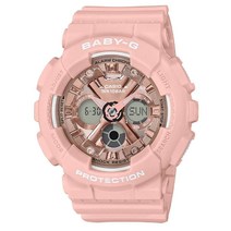 CASIO 카시오 Baby-G 아기 베이비 G 시계 시계 여성 아날로그 디지털 아나데지 방수 스포츠 핑크 BA-130-4A []