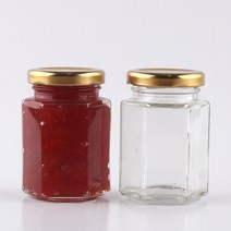 유리병 48파이 육각100 1개 (약 지름5.2cm 높이8.1cm 마개4.8cm 용량120ml), 검정색러그캡