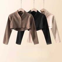 어깨 패드 수면 조끼 보온 노인 방한 경추, 브라운(카라 패치) L