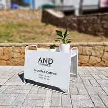 애드라벨 선반식 A형 철제 입간판 배너 거치대 카페 입간판 가게 입구 카페 개업선물, 점착시트 양면, 블랙