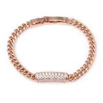 올가 14Kgp 커브 체인 로즈골드 팔찌 JR188