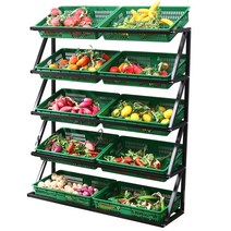 슈퍼마켓 선반 진열대 편의점 디스플레이 랙 마트 매대, 2열 4층 선반 8칸 블랙