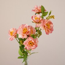 조화 고급 성묘꽃 산소꽃 납골당 꾸미기 클리어런스 꽃다발, 3.꽃 가지, 3-7 제이드 장미 가지, 핑크(HI074)