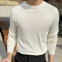 짐브라더 남자 머슬핏 무지 긴팔 니트