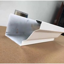 지붕계량 산마루측구 u형 플륨관 측구 pe 배수로 처마 물받이 배수 파이프, 5인치 홈통 1.2.mm 플랫 그레이, 1개